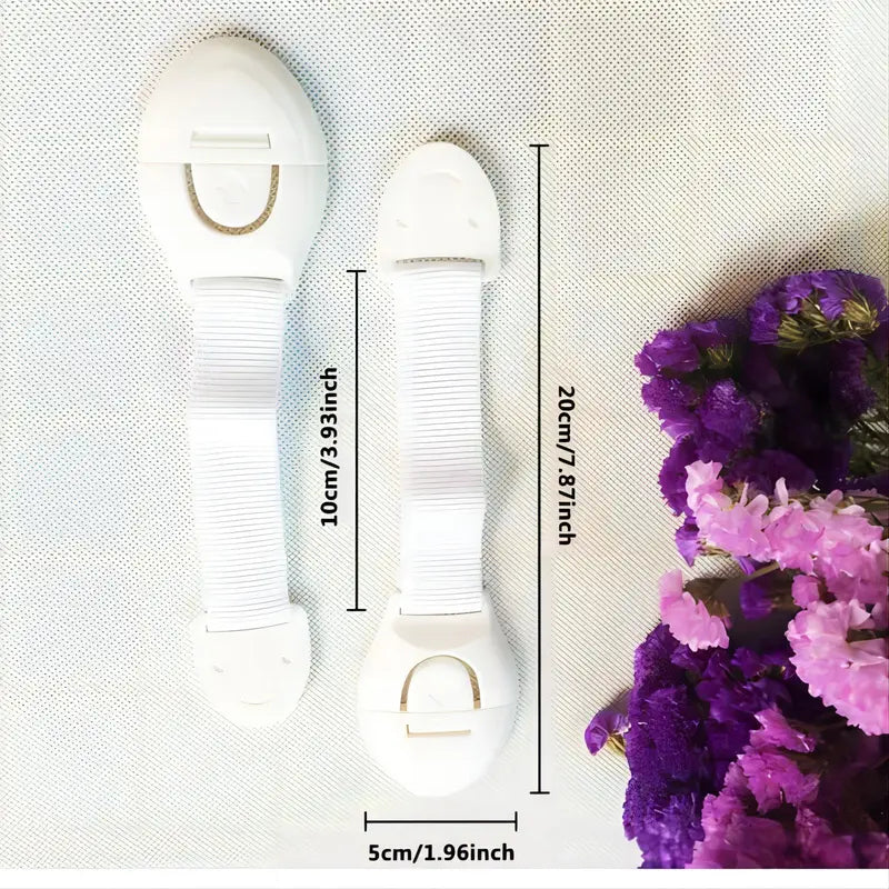 White Child Protective Cabinet and Drawer Safety Locks - 10 pieces